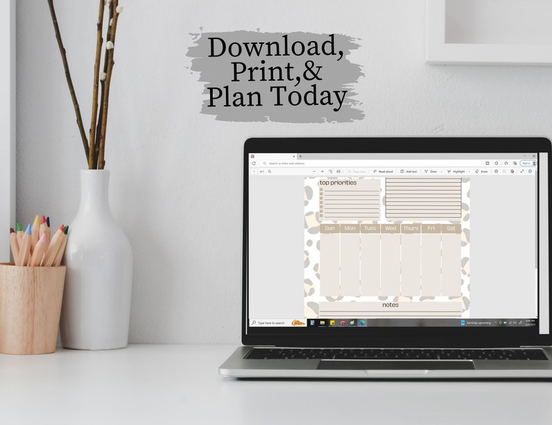 Printable Leopard Print A5 Planner, Instant Download Monthly Calendar