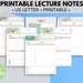 Printable Class Notes, Lecture Notes, Study Planner, Goodnotes Template ...