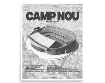 FC Barcelona / Camp Nou / Poster / Barcelona Poster / Soccer Poster / Camp Nou Poster / Barca / Messi / Spain / Barcelona / Wall Art /