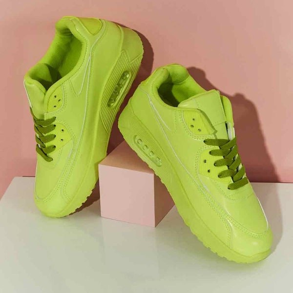 cardi b lime green shoes