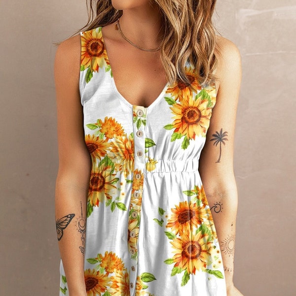 Sunflower Mini Shift Dress main image 1
