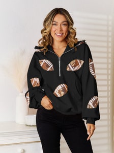 SequinSwag Sequin Hoodie for Adults - Double Sided Print