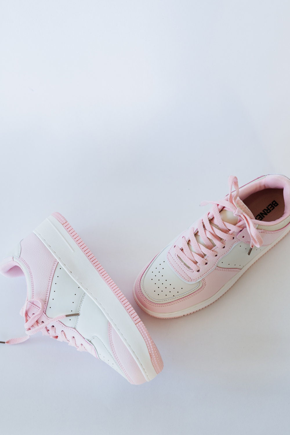Mile a Minute Platform Sneakers in White and Pink - Etsy