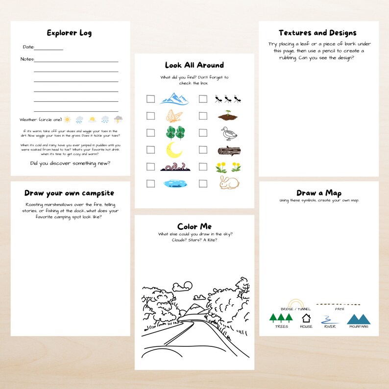 Little Explorer Activity Sheets Digital Printable - Etsy