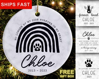 Cat Memorial Ornament, Personalized Pet Memorial Ornament, Cat Memorial Keepsake, Pet Loss Ornament, Custom Cat Ornament, Pet Memorial Gift