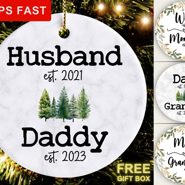 Dad Christmas Ornament, Personalized Dad Ornament, Dad Christmas Gift, Dad Keepsake, Daddy Pregnancy Announcement, New Dad Ornament, Custom