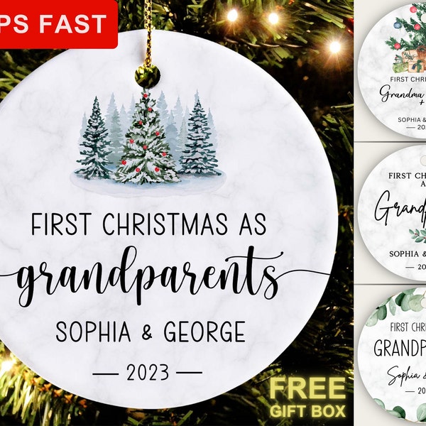 First Christmas As Grandparents Ornament 2023, New Grandparents Christmas Ornament, Grandparents Keepsake, New Grandparents Gift, Christmas