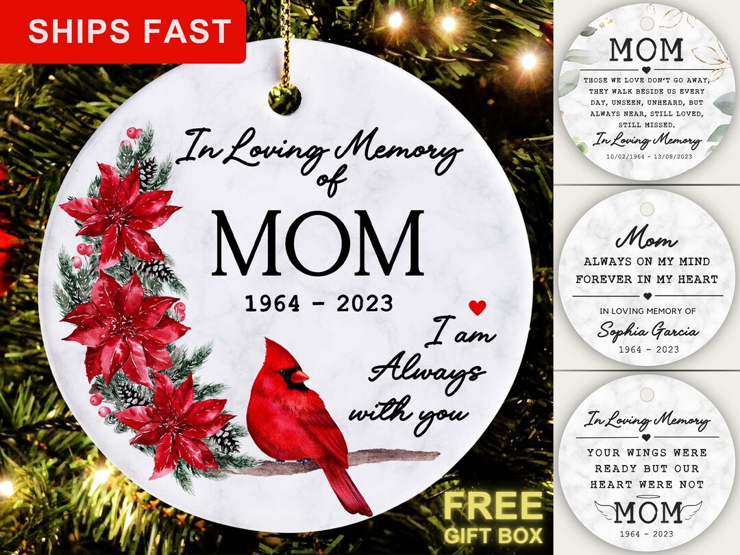 Angel Mom Christmas Memorial Ornaments - Sympathy Gifts For Men