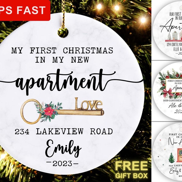 First or New Apartment Ornament, Personalized First Christmas In My New Apartment Ornament for Christmas, New Home Keepsake, Custom Ornament