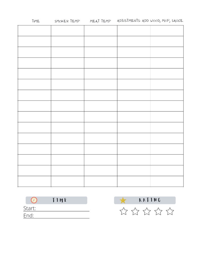 My BBQ Smoking Journal Barbeque Journal Barbeque Journal Etsy