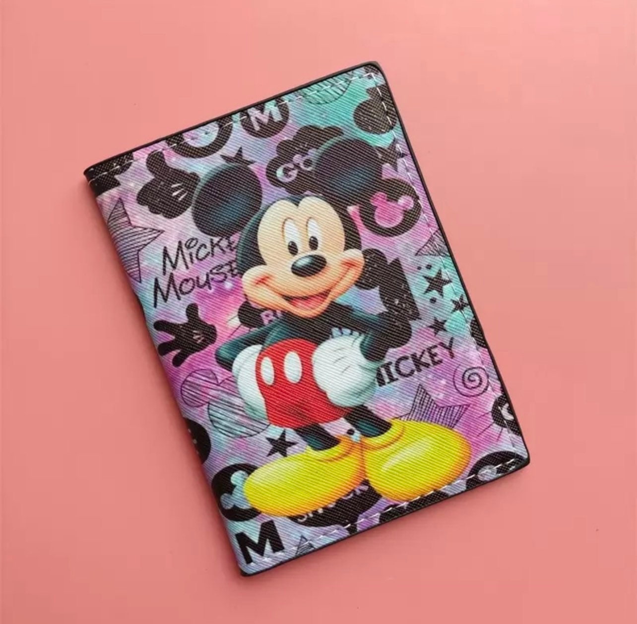 Primark mickey minnie mouse glitter bow disney PASSPORT COVER HOLDER NEW Travel 