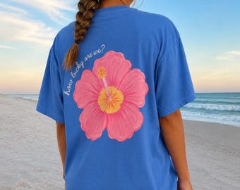 Quelle chance avons-nous de la chemise | T-shirt à fleurs d'hibiscus