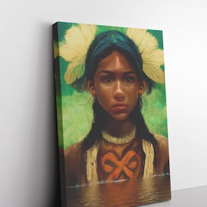 Anacaona, Taina, Taino Indian gift, taino painting