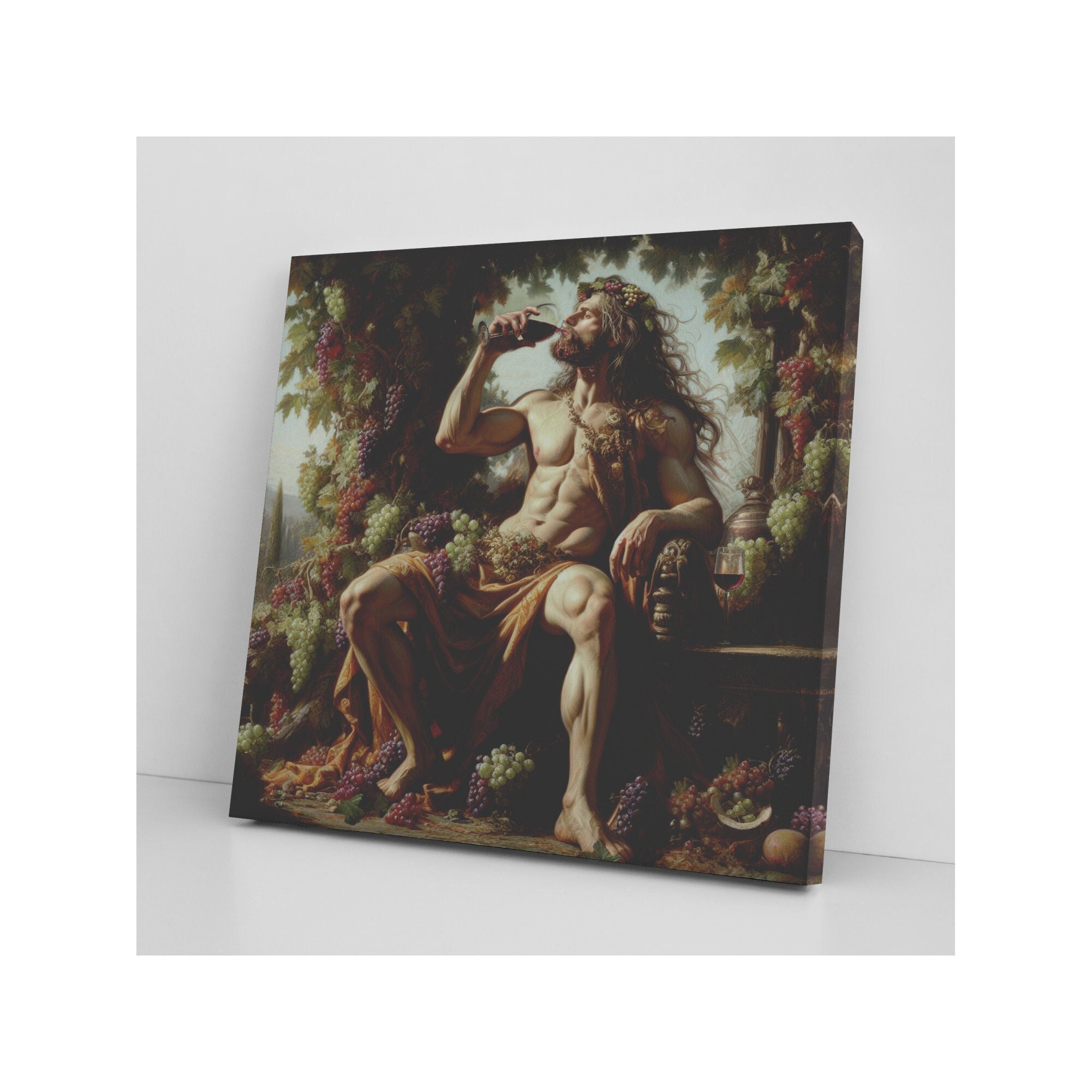 Dionysus Greek God Art Print | Wine God Mythology Wall Decor | Divine Revelry Ancient Greece | Bacchus Inspired Home Art