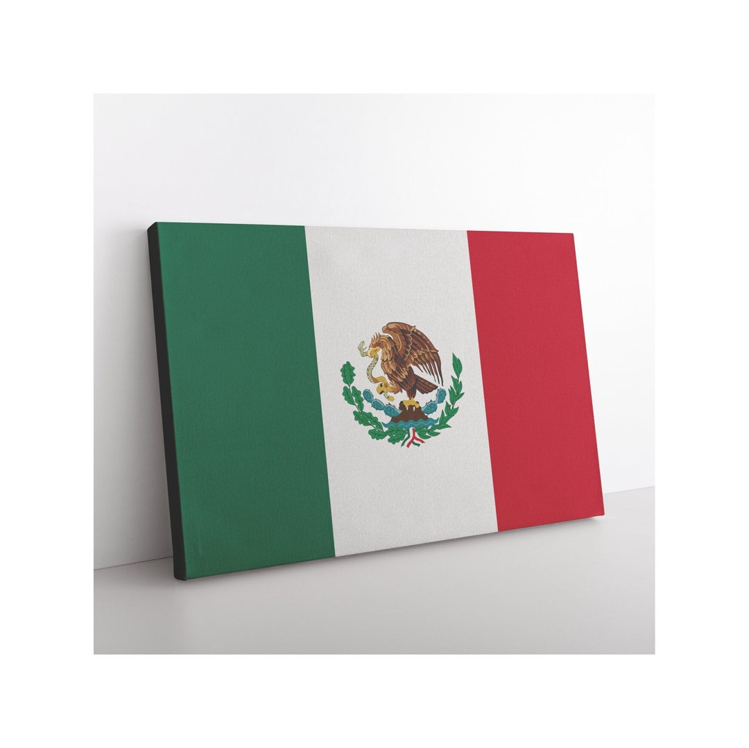 High Quality Mexican Flag Canvas Celebrate Mexican Culture and Heritage