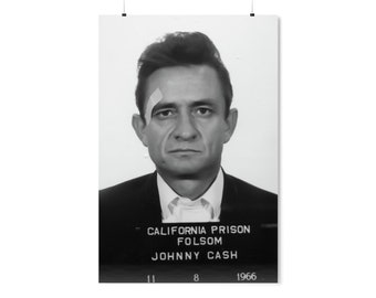Johnny Cash Poster | Johnny Cash, Johnny Cash Print, Man in Black, Western Print, Johnny Cash Mugshot