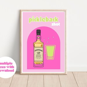 Taschenknäuel | Whisky und Pickle Juice | Shot Print | Bar print | Bar Poster | Schnossenglas