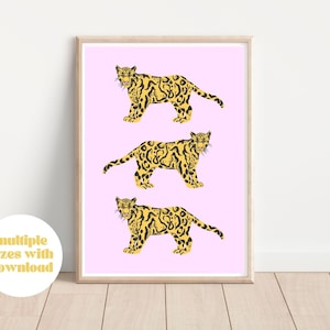Cheetah wall print | Leopard wall art, Digital download, Trendy, Animal print poster