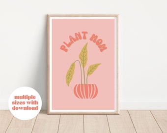 Plant Lady | Plant mom wall art | Plant Wall Art