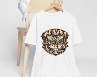 One Nation Under God Tee | Christian Unity Shirt | Airlume Cotton Unisex
