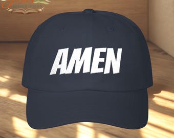 Personalized Amen Embroidered Hat | Adjustable Faith Cap | Christian Gift