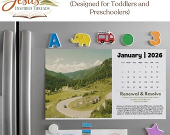 2026 Christian Family Devotional Printable • Yearly Bible Reading Plan for Parents & Kids • Ages 0-4