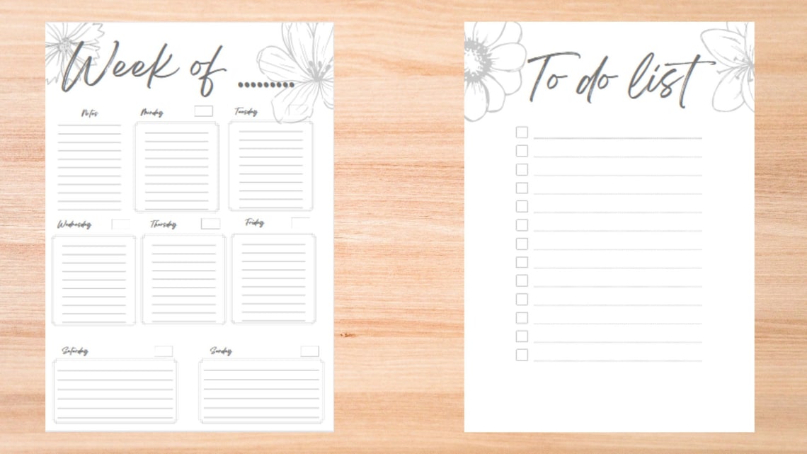Weekly Planner Printable and to Do List / A4 Size - Etsy