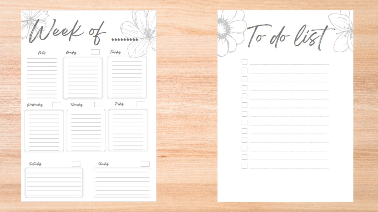Weekly Planner Printable and to Do List / A4 Size - Etsy