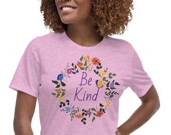 Be Kind Shirt, Freundlichkeit Shirt, Freundlichkeit Matters Tshirt, Floral Boho T-Shirt, Hippie sein Kind Shirt, Retro Blumen Freundlichkeit T-Shirt, Bella Canvas