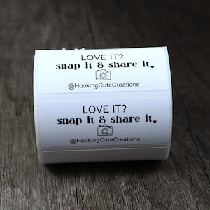 Love it? Snap it Share Social Media Sticker-Personalized Sticker-Social Media-Business Sticker-Small Shop-Small Business-Review Sticker