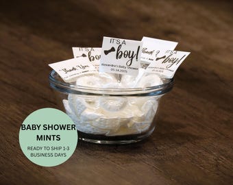 Baby Shower Mint-It's a Boy Mints-Personalized-Baby Shower Favor Mints-Mints for Baby Shower Parties-Mints Assembled-Edible Favor-Mint-Favor