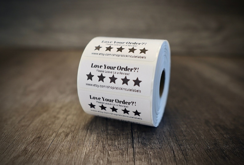 Review Reminder Stickercustomer Review Stickeretsy Etsy