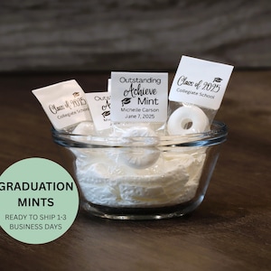 Outstanding Achieve Mint-Graduation Mints-Personalized-Graduation Favor Mints-Mints for Graduation Parties-Mints Assembled-Edible Favor-Mint