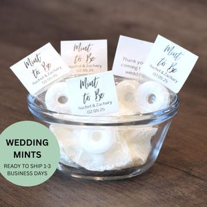 Mint to Be-Wedding Mints-Personalized Wedding Favor Mints-Mints for Weddings-Mints Assembled-Label-Edible Wedding Favors-Mint to Be-Mints