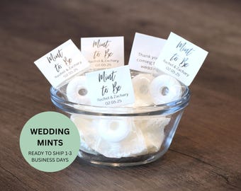 Mint to Be-Wedding Mints-Mint to Be Favors-Personalized Wedding Favor Mints-Mints for Weddings-Label-Edible Wedding Favors-Mint to Be-Mints