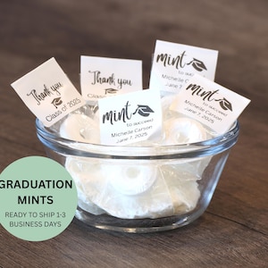 Mint to Succeed-Graduation Mints-Personalized-Graduation Favor Mints-Mints for Graduation Parties-Mints Assembled-Labels-Edible Favors-Mints