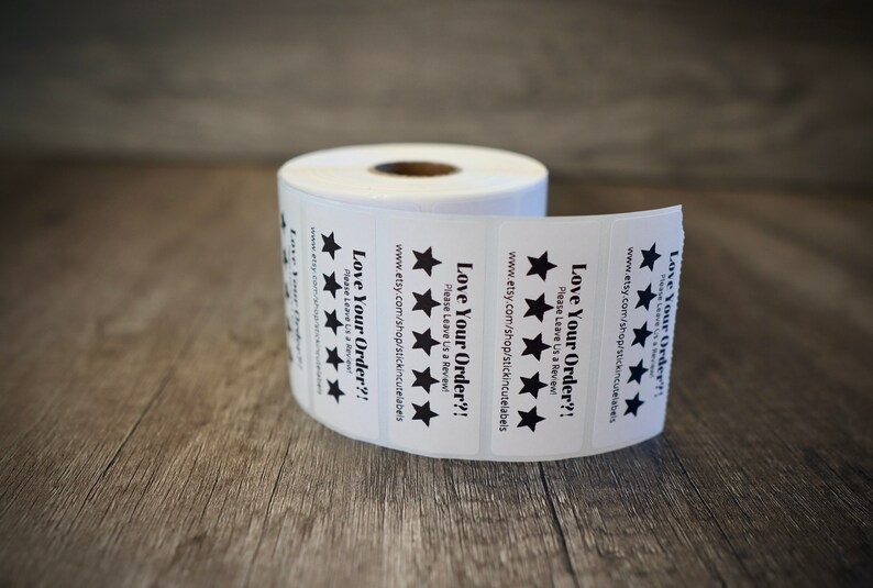 Review Reminder Stickercustomer Review Stickeretsy Etsy