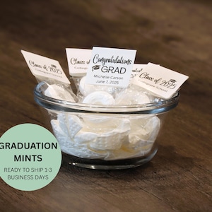 Congratulations Grad-Graduation Mints-Personalized-Graduation Favor Mints-Mints for Graduation-Mints Assembled-Labels-Edible Favors-Mints
