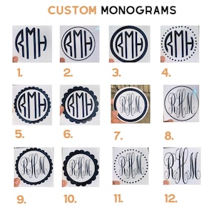 Monogramm Aufkleber | Monogramm Aufkleber | Monogramm Aufkleber für Becher | Vinyl-Monogramm-Aufkleber |