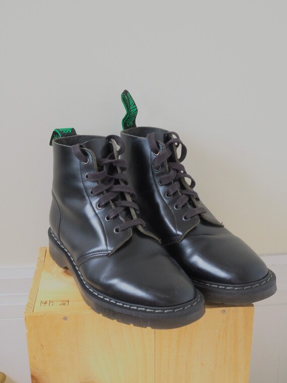 Solovair Black Hi-shine 6-eye Astronaut 