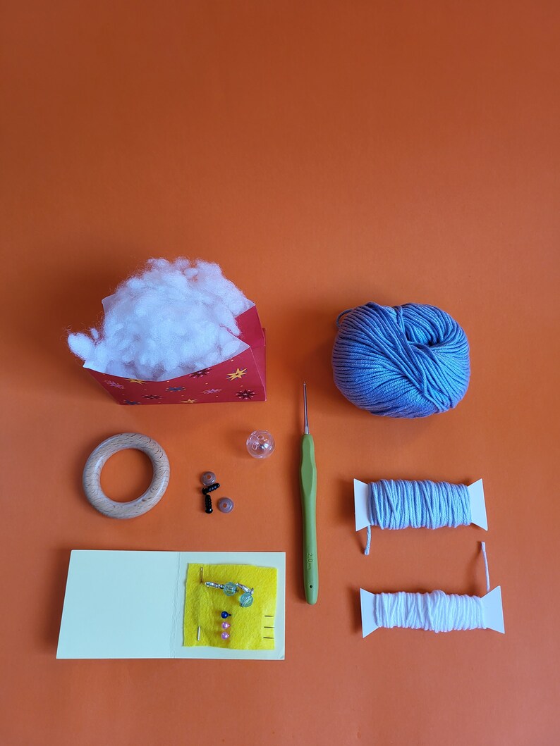 DIY Crochet Kit Baby Amigurumi Octopus First Toy Rattle Etsy