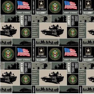 Handgemaakte fleece stropdasdeken met Amerikaanse legerprint