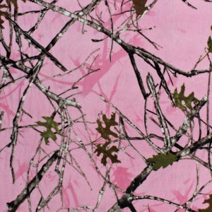 Pink woodland camo print handmade fleece tie blanket