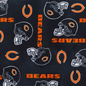 Chicago Bears print handmade fleece tie blanket