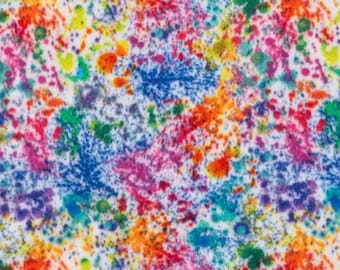 Paint splatter print handmade fleece tie blanket