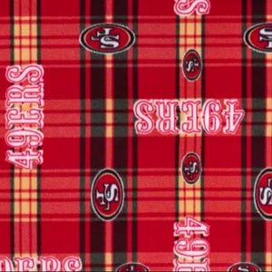 San Francisco 49er&#39;s print handmade fleece tie blanket