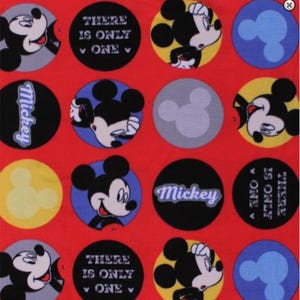 Mickey mouse icons print handmade fleece tie blanket