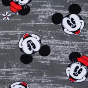 Mickey and Minnie print handmade fleece tie blanket