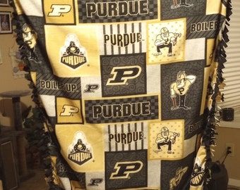 Purdue Universitätskesselmacher bedrucken handgefertigte Fleece-Krawattendecke