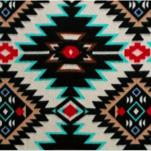 Diamond tribal print handmade fleece tie blanket